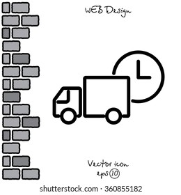 Web line icon. Express delivery