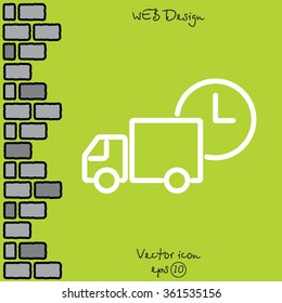 Web line icon. Express delivery