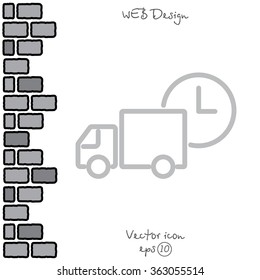 Web line icon. Express delivery