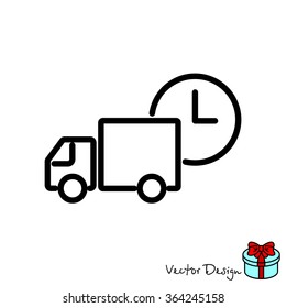 Web line icon. Express delivery