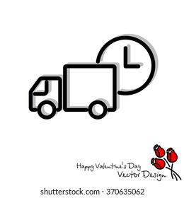 Web line icon. Express delivery