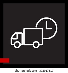 Web line icon. Express delivery