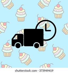 Web line icon. Express delivery