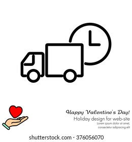 Web line icon. Express delivery