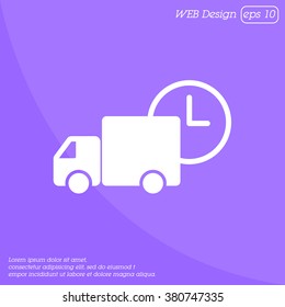 Web line icon. Express delivery