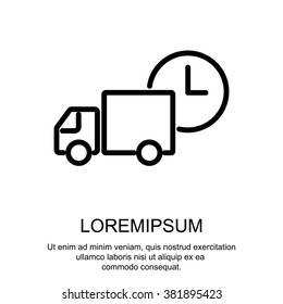 Web line icon. Express delivery