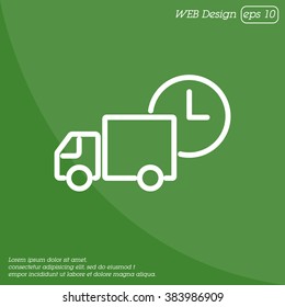 Web line icon. Express delivery