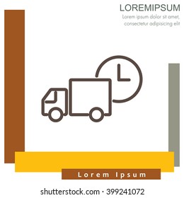 Web line icon. Express delivery