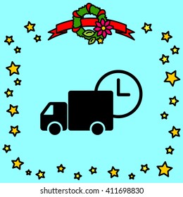 Web line icon. Express delivery