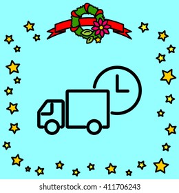 Web line icon. Express delivery