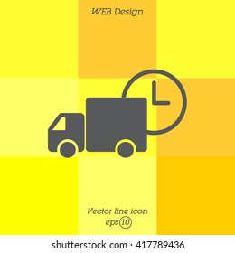 Web line icon. Express delivery