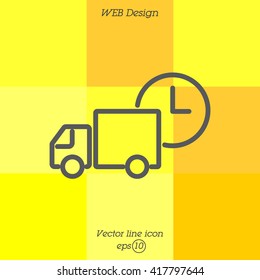 Web line icon. Express delivery