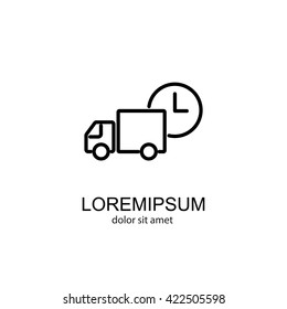 Web line icon. Express delivery