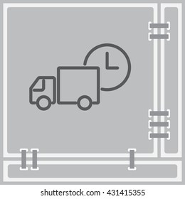 Web line icon. Express delivery