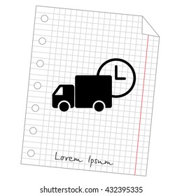 Web line icon. Express delivery