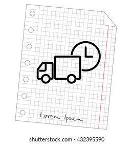 Web line icon. Express delivery