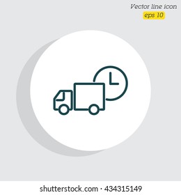 Web line icon. Express delivery