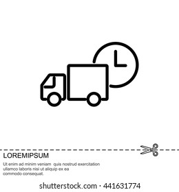 Web line icon. Express delivery