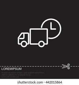 Web line icon. Express delivery