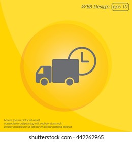 Web line icon. Express delivery