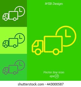Web line icon. Express delivery