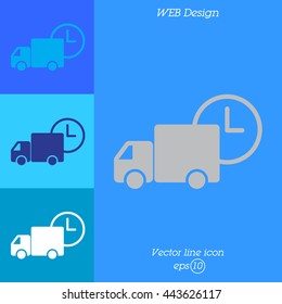 Web line icon. Express delivery