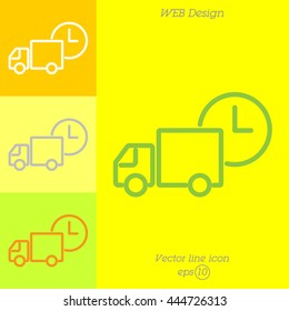 Web line icon. Express delivery
