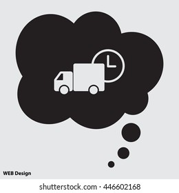Web line icon. Express delivery
