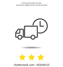 Web line icon. Express delivery