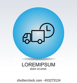 Web line icon. Express delivery