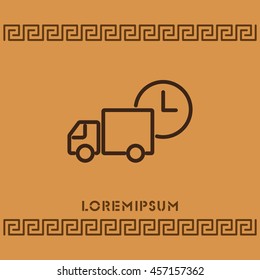 Web line icon. Express delivery