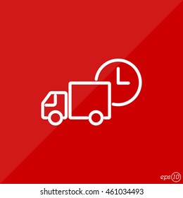 Web line icon. Express delivery