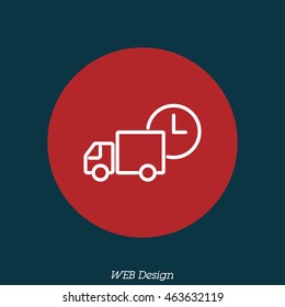 Web line icon. Express delivery