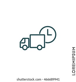 Web line icon. Express delivery