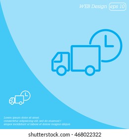 Web line icon. Express delivery