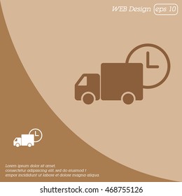 Web line icon. Express delivery