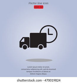 Web line icon. Express delivery