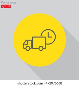 Web line icon. Express delivery
