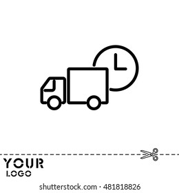 Web line icon. Express delivery