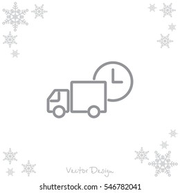 Web line icon. Express delivery