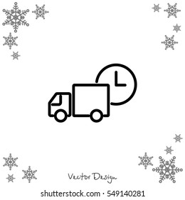 Web line icon. Express delivery
