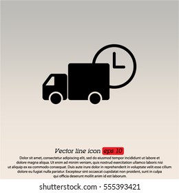 Web line icon. Express delivery