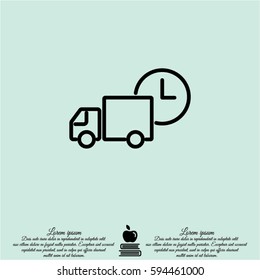 Web line icon. Express delivery