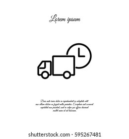 Web line icon. Express delivery