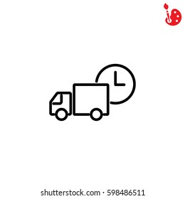 Web line icon. Express delivery