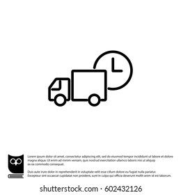 Web line icon. Express delivery