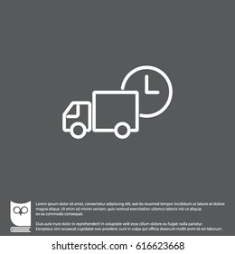 Web line icon. Express delivery