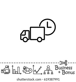 Web line icon. Express delivery