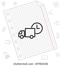 Web line icon. Express delivery