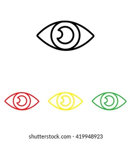 Web line icon. Eye